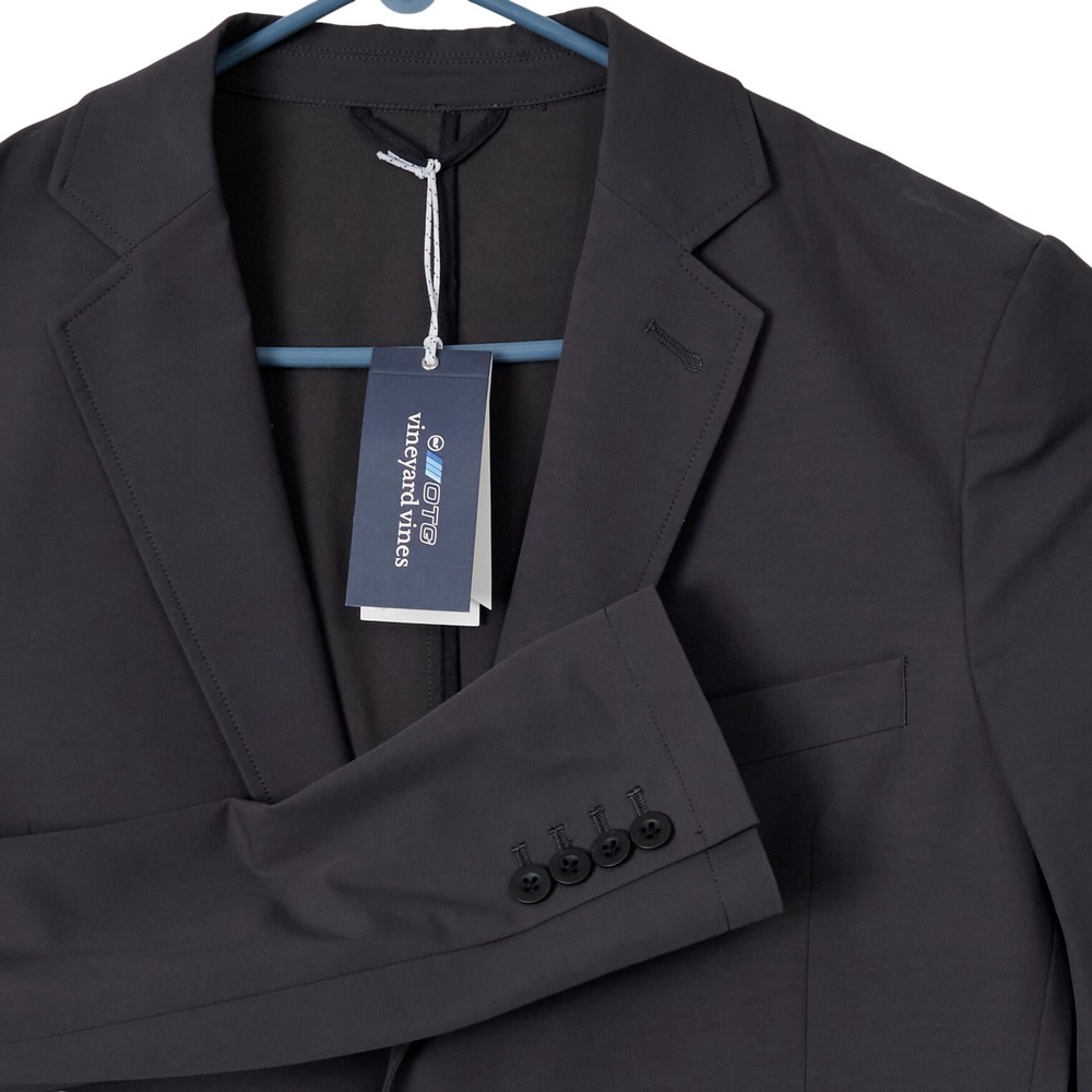 Vineyard Vines On-The-Go Blazer Men 38R Dark Night Lightweight Stretch Cotton